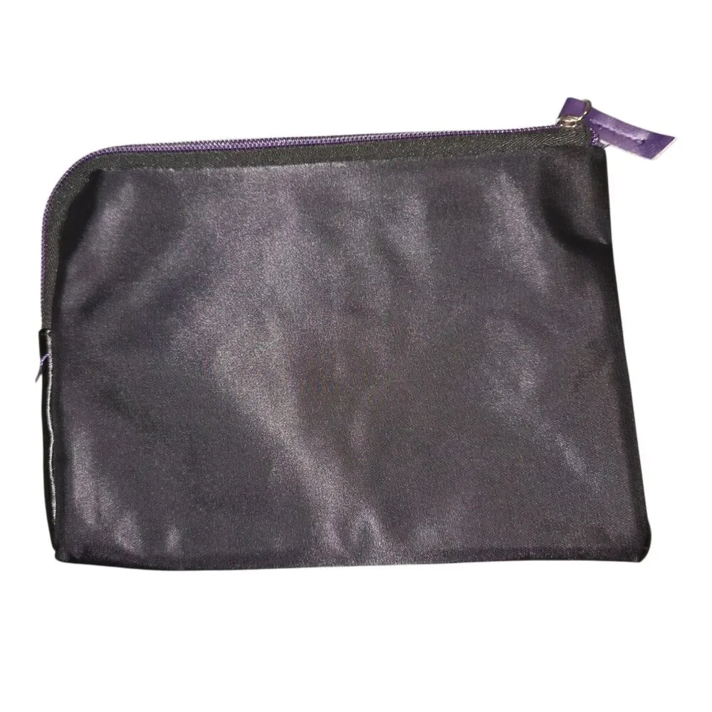 TUMI for Delta One Business Class Purple Trim Soft Amenity Pouch Travel Cosmetic